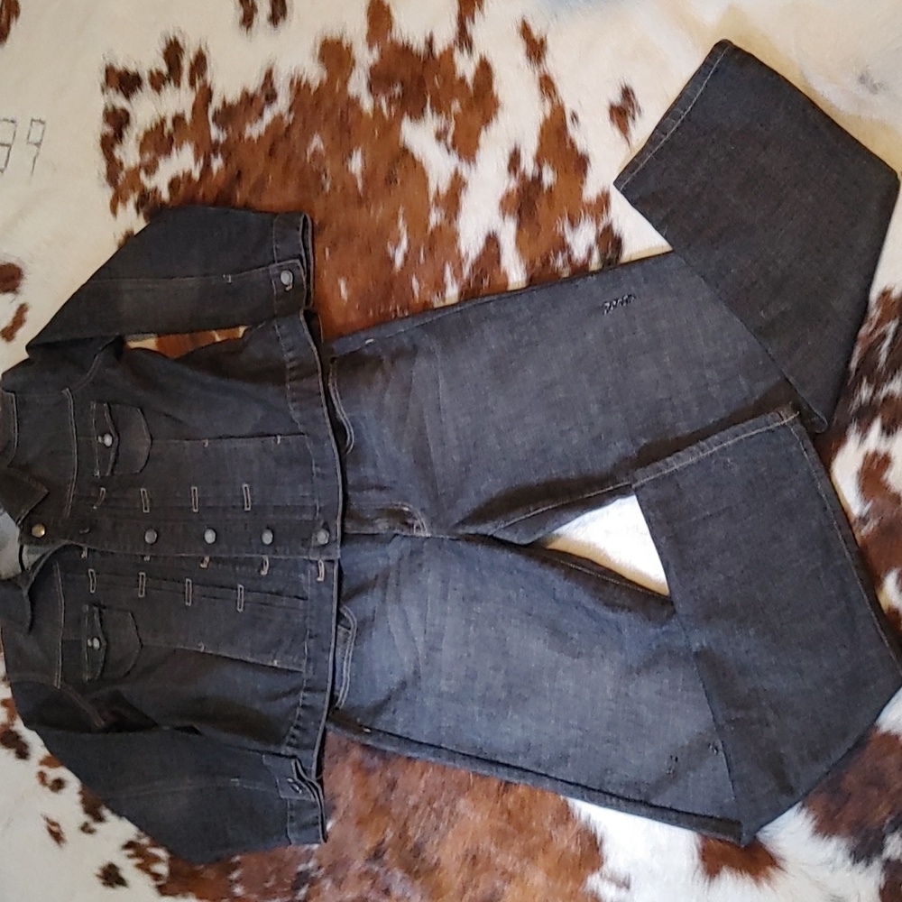 Chico's Platinum Jean Pant Set Sz 1&2